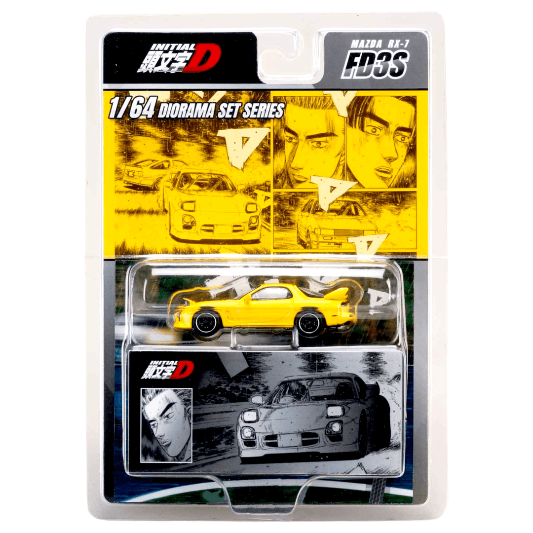 *Pre - Order* Hobby Japan - Mazda RX - 7 (FD3S) Project D INITIAL D Keisuke Takahashi VS Wataru Akiyama - Top CollectiblesDiecastHobby Japan