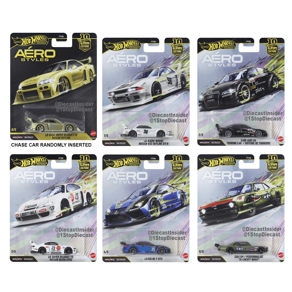 *Pre - Order* Hot Wheels - 2026 AeroStyles Series 10 - Car Case *Sealed, Possibility of a Chase* - Top CollectiblesDiecastHot Wheels