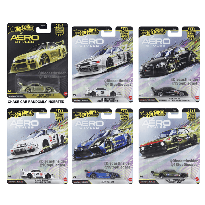 *Pre - Order* Hot Wheels - 2026 AeroStyles Series 10 - Car Case *Sealed, Possibility of a Chase* - Top CollectiblesDiecastHot Wheels