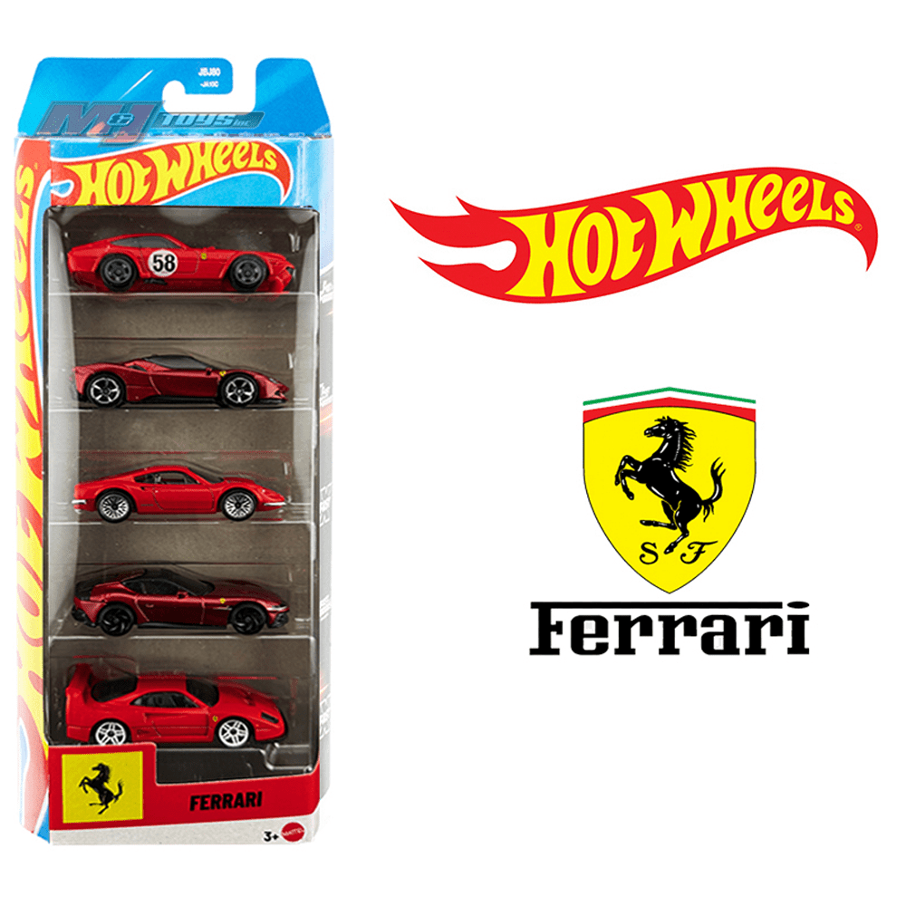 *Pre - Order* Hot Wheels - "Rosso" Ferrari 5 - Pack - 2026 - Top CollectiblesDiecastHot Wheels