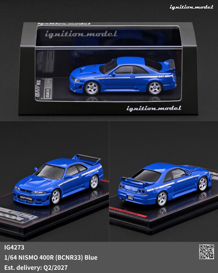 *Pre-Order* Ignition Model - Nismo 400R (BCNR33) - Blue - Top CollectiblesDiecastIgnition Model