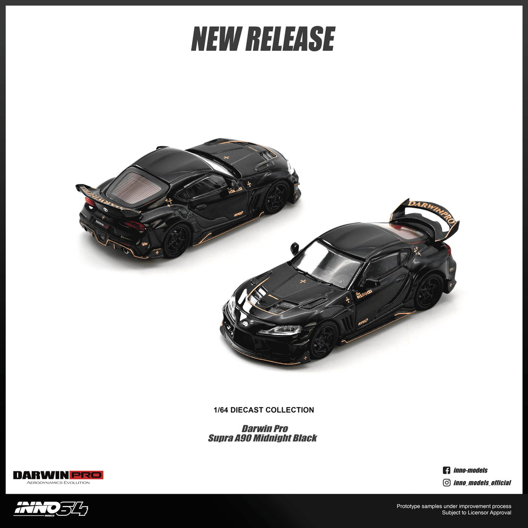 *Pre-Order* INNO64 - DARWIN PRO Supra A90 - Gloss Black - Top CollectiblesDiecastINNO64