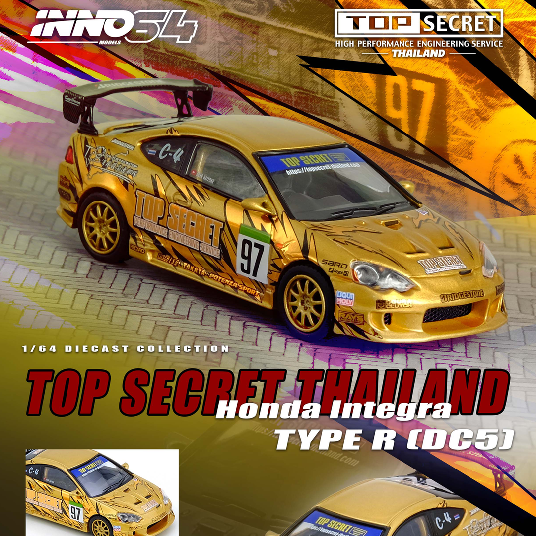*Pre - Order* INNO64 - Honda Integra Type R (DC5) - TOP SECRET Thailand Honda Fest Thailand 2025 - Top CollectiblesDiecastINNO64