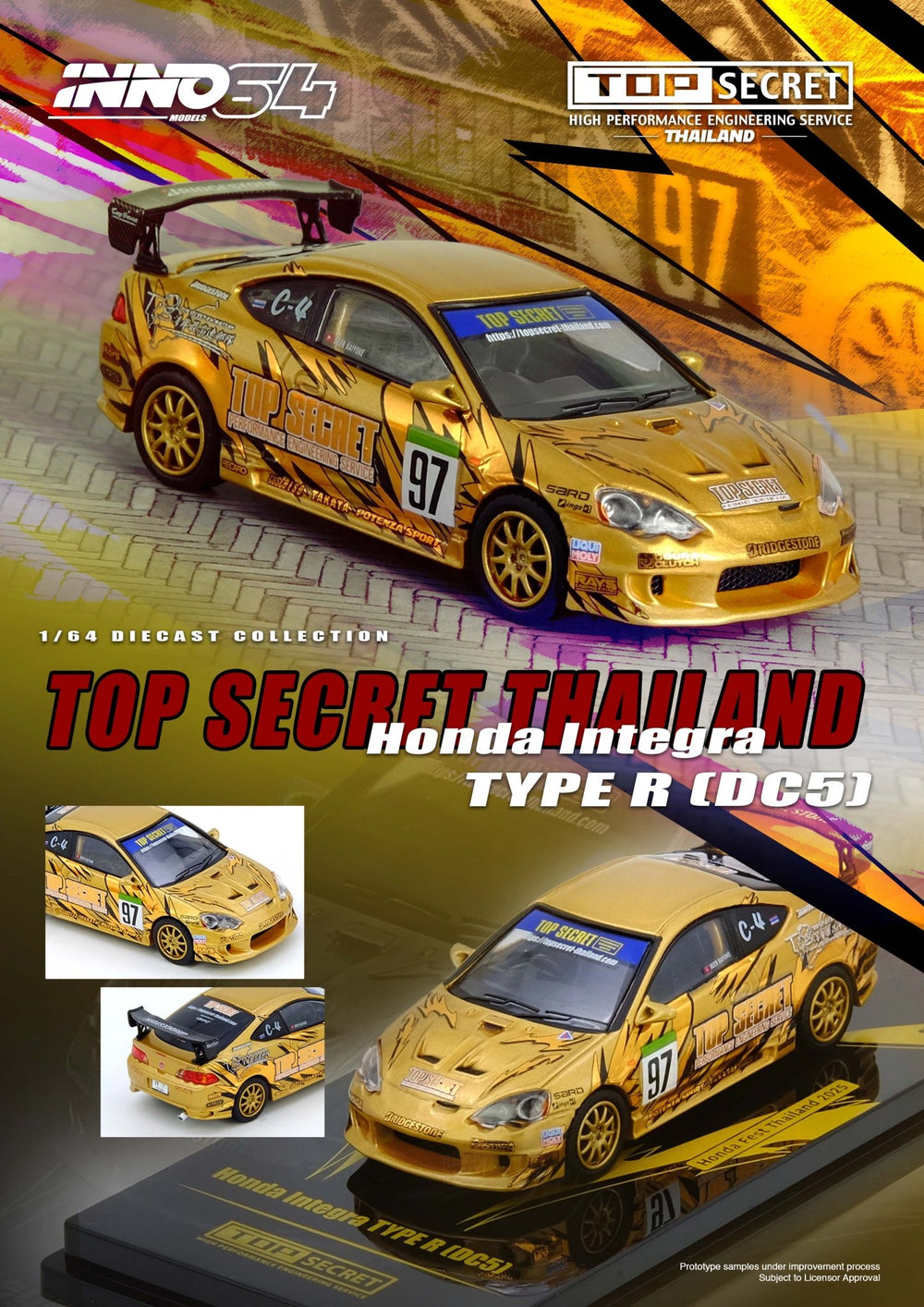 *Pre - Order* INNO64 - Honda Integra Type R (DC5) - TOP SECRET Thailand Honda Fest Thailand 2025 - Top CollectiblesDiecastINNO64