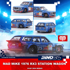 *Pre-Order* INNO64 - MAD MIKE 1976 Mazda RX3 Station Wagon D1GP