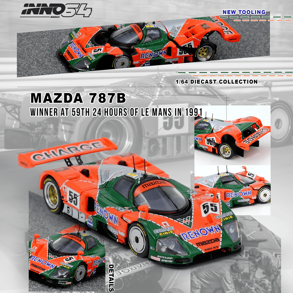 *Pre - Order* INNO64 - Mazda 787B - Winner At 24 Hours Le Mans 1991 - Top CollectiblesDiecastINNO64