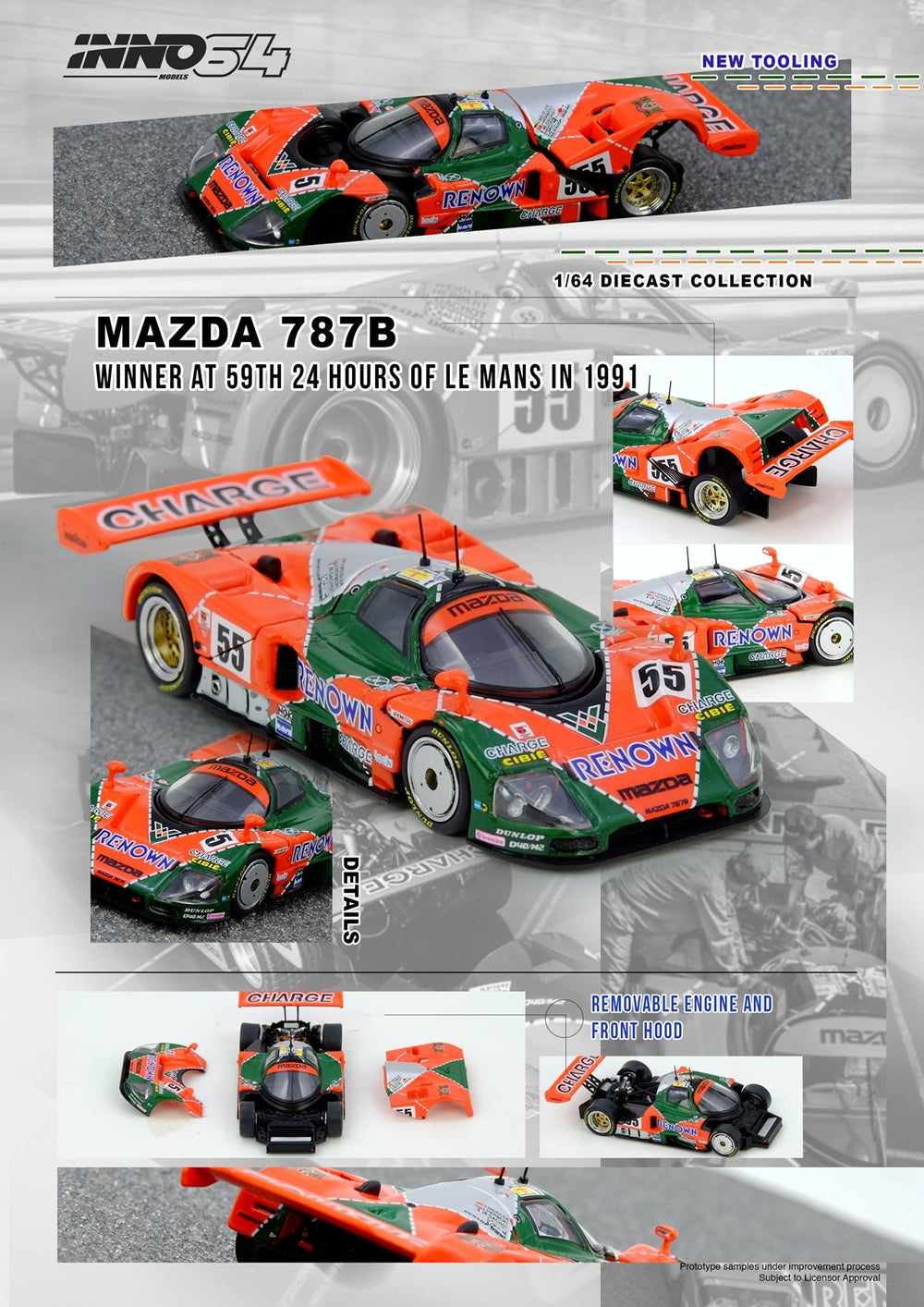 *Pre - Order* INNO64 - Mazda 787B - Winner At 24 Hours Le Mans 1991 - Top CollectiblesDiecastINNO64