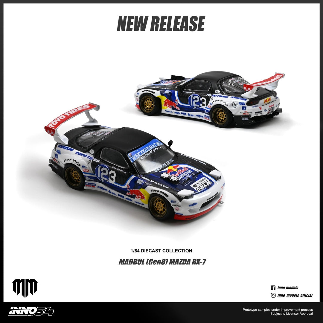 *Pre-Order* INNO64 - Mazda RX-7 Mad Mike "MADBUL Gen8" - Top CollectiblesDiecastINNO64
