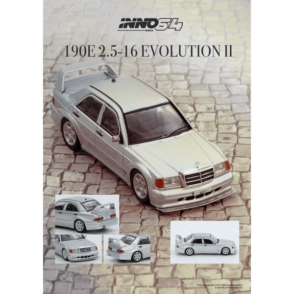 *Pre - Order* INNO64 - Mercedes - Benz 190E 2.5 - 16 Evolution II - Silver - Top CollectiblesDiecastINNO64
