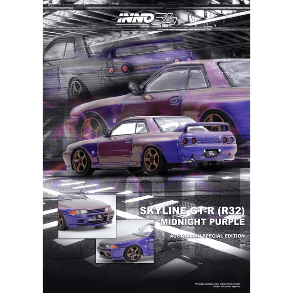 *Pre - Order* INNO64 - Nissan Skyline GT - R (R32) - Midnight Purple *Australia Special Edition* - Top CollectiblesDiecastINNO64