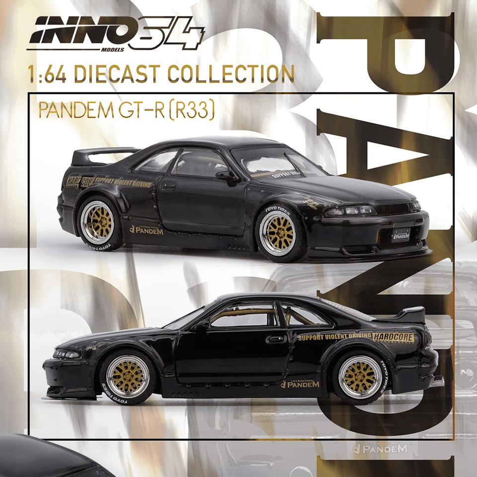 *Pre - Order* INNO64 - Pandem GT - R (BCNR33) - Black - Top CollectiblesDiecastINNO64