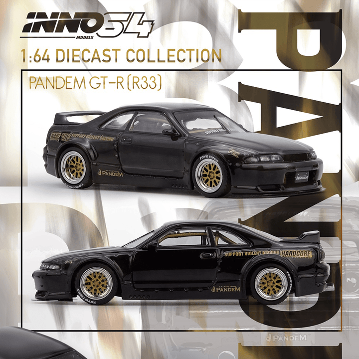*Pre - Order* INNO64 - Pandem GT - R (BCNR33) - Black - Top CollectiblesDiecastINNO64