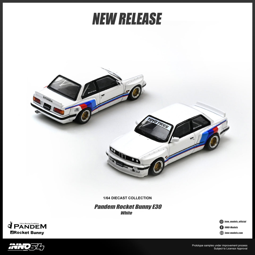 *Pre-Order* INNO64 - PANDEM Rocket Bunny E30 - White - Top CollectiblesDiecastINNO64