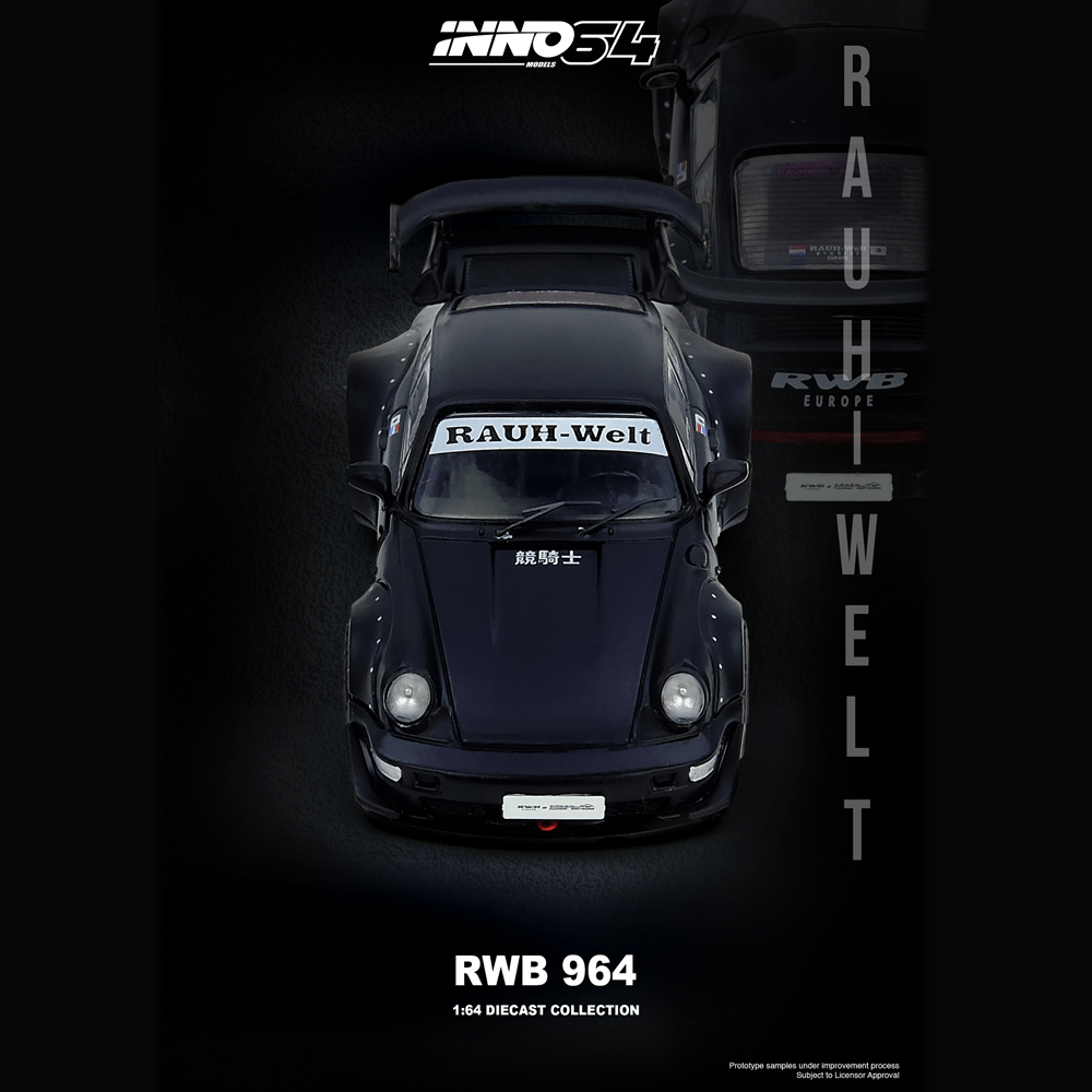 *Pre - Order* INNO64 - RWB 964 - Black "RWB48" - Top CollectiblesDiecastINNO64