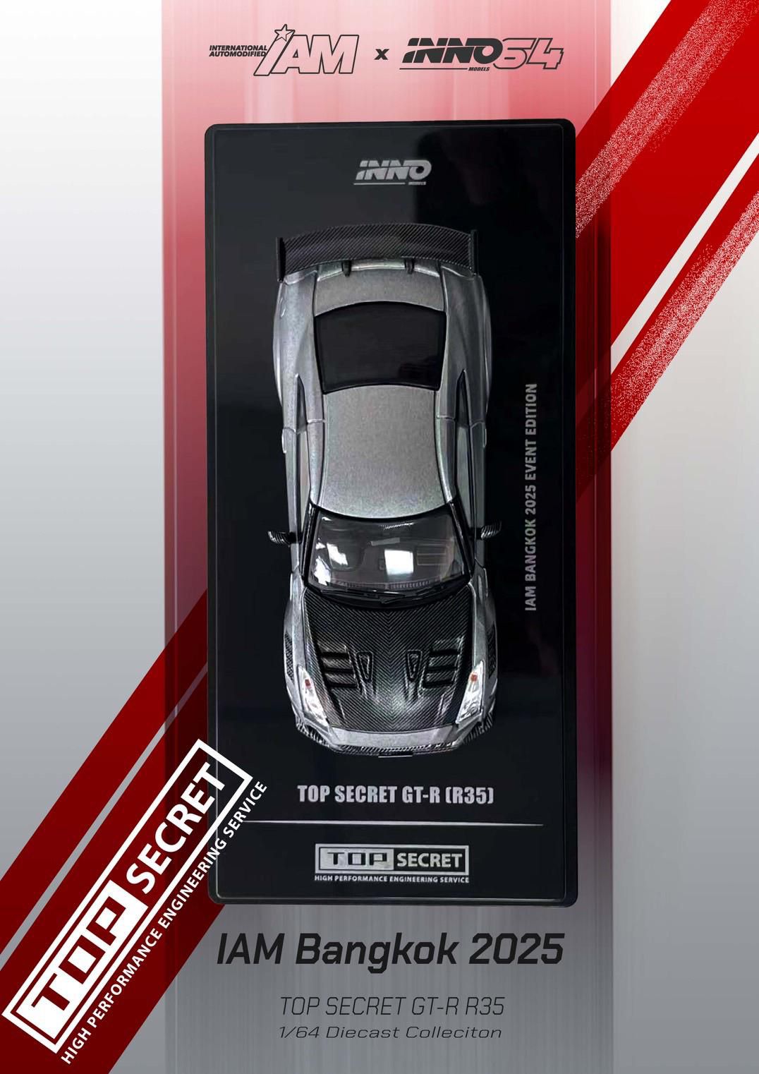 *Pre - Order* INNO64 - Top Secret GT - R (R35) *IAM Bangkok 2025 Event Edition* - Top CollectiblesDiecastINNO64