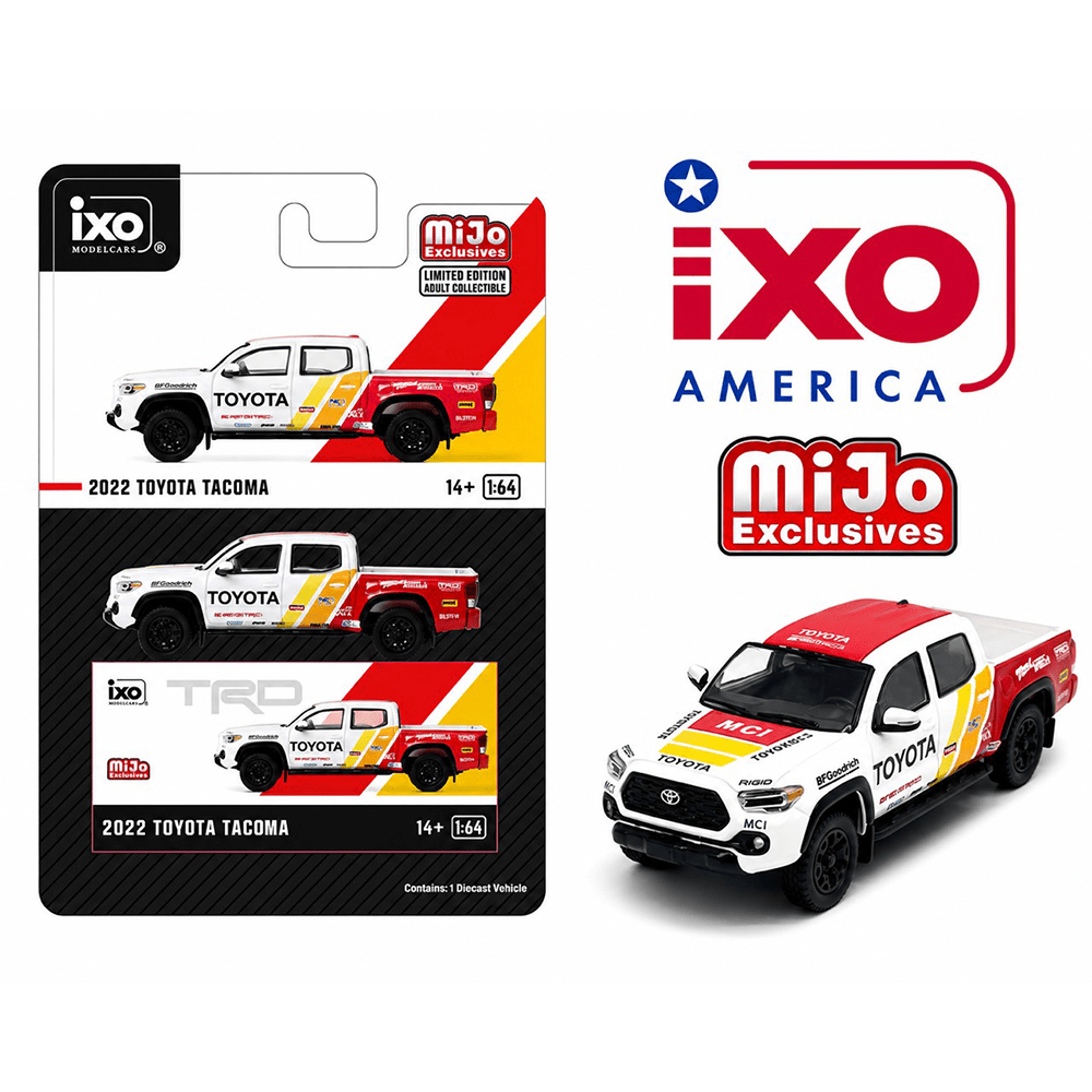 *Pre-Order* IXO Models - 2022 Toyota Tacoma Racing TRD – White – Limited Edition – Mijo Exclusives - Top CollectiblesDiecastIXO Models