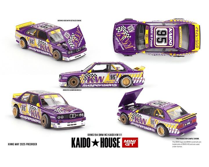 *Pre - Order* Kaido House x Mini GT - BMW M3 Kaido KW V1 – Purple *Sealed, Possibility of a Chase* - Top CollectiblesDiecastMini GT