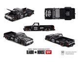 *Pre - Order* Kaido House x Mini GT - Chevrolet Silverado Dually Hot Rod V1 – Flat Black *Sealed, Possibility of a Chase* - Top CollectiblesDiecastMini GT