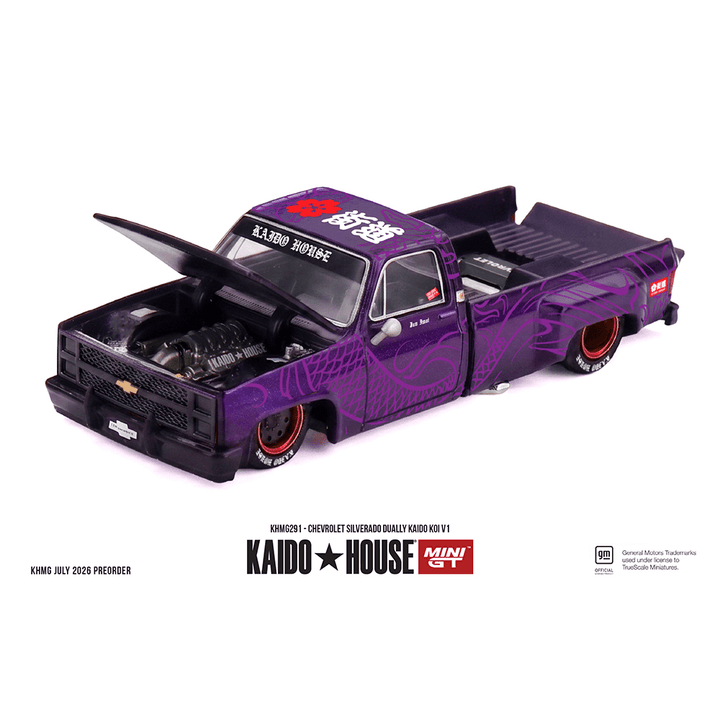 *Pre-Order* Kaido House x Mini GT - Chevrolet Silverado Dually KAIDO Koi V1 *Sealed, Possibility of a Chase* - Top CollectiblesDiecastMini GT