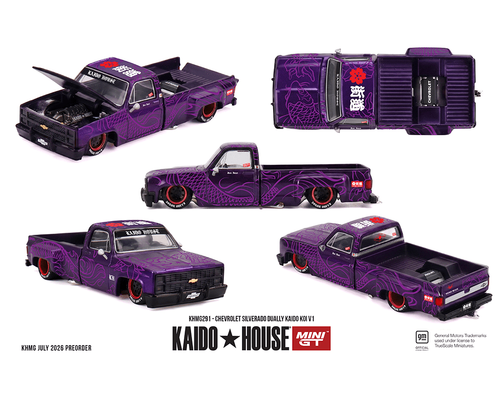 *Pre-Order* Kaido House x Mini GT - Chevrolet Silverado Dually KAIDO Koi V1 *Sealed, Possibility of a Chase* - Top CollectiblesDiecastMini GT
