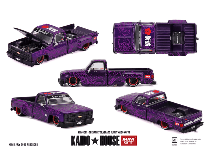 *Pre-Order* Kaido House x Mini GT - Chevrolet Silverado Dually KAIDO Koi V1 *Sealed, Possibility of a Chase* - Top CollectiblesDiecastMini GT