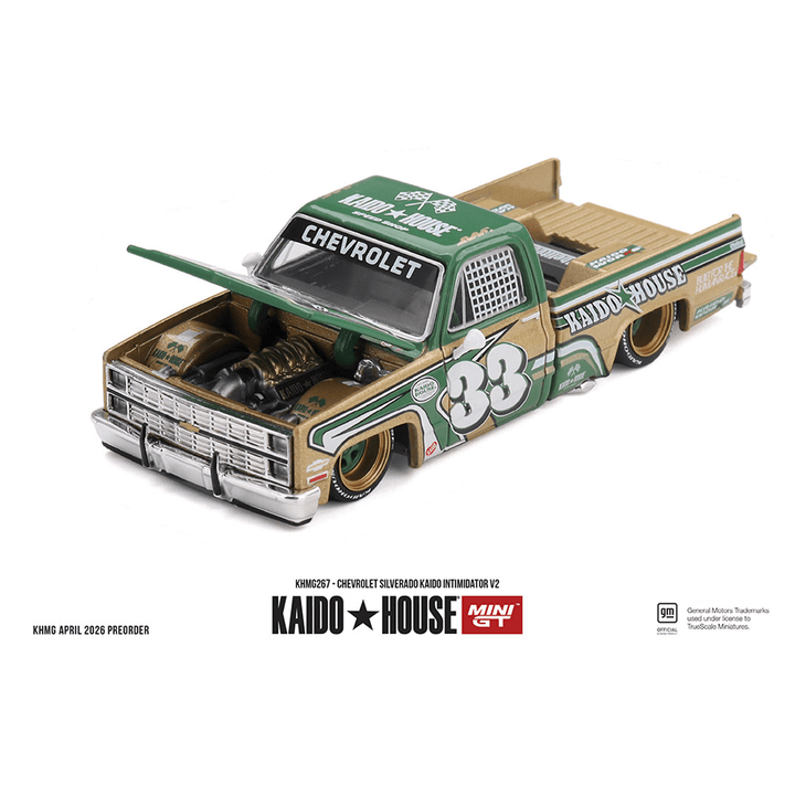 *Pre-Order* Kaido House x Mini GT - Chevrolet Silverado Kaido Intimidator V2 – Beige *Sealed, Possibility of a Chase* - Top CollectiblesDiecastMini GT