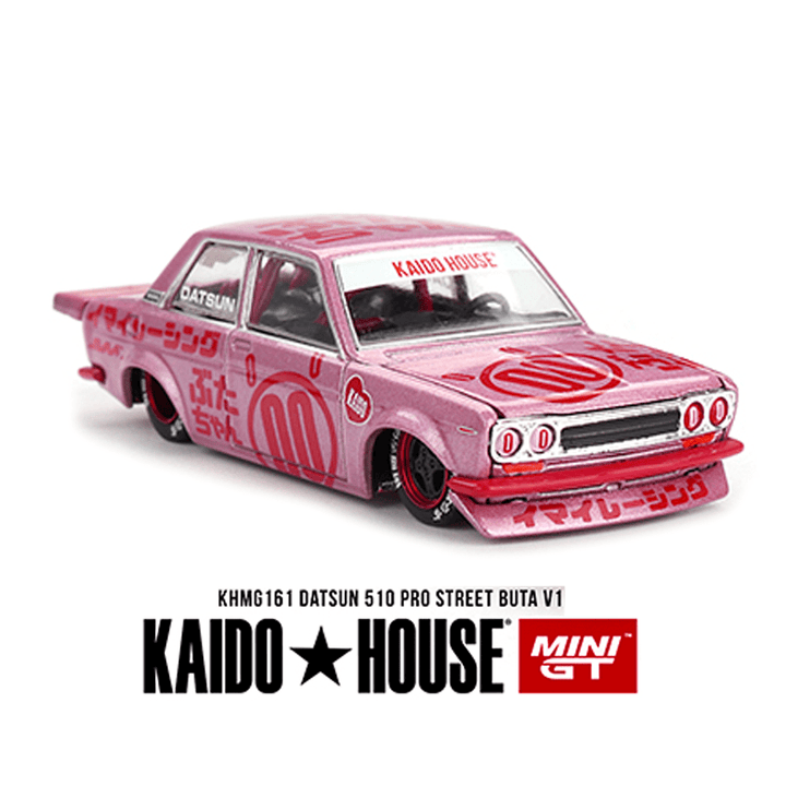 *Pre - Order* Kaido House x Mini GT - Datsun 510 Pro Street Buta V1 – Pink *Sealed, Possibility of a Chase* - Top CollectiblesDiecastMini GT
