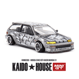 *Pre - Order* Kaido House x Mini GT - Honda Civic (EF) Kaido Manga V1 – Silver *Sealed, Possibility of a Chase* - Top CollectiblesDiecastMini GT