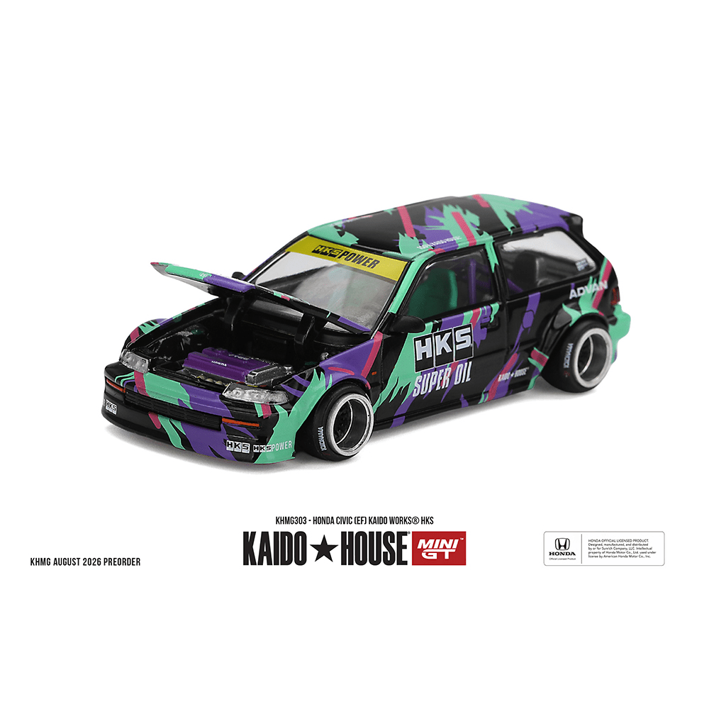 *Pre-Order* Kaido House x Mini GT - Honda Civic (EF) Kaido Works HKS *Sealed, Possibility of a Chase* - Top CollectiblesDiecastMini GT
