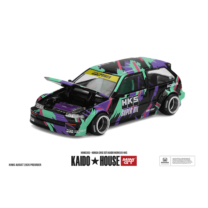 *Pre-Order* Kaido House x Mini GT - Honda Civic (EF) Kaido Works HKS *Sealed, Possibility of a Chase* - Top CollectiblesDiecastMini GT