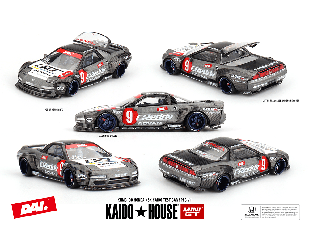 *Pre - Order* Kaido House x Mini GT - Honda NSX Kaido Test Car Spec V1 *Sealed, Possibility of a Chase* - Top CollectiblesDiecastMini GT