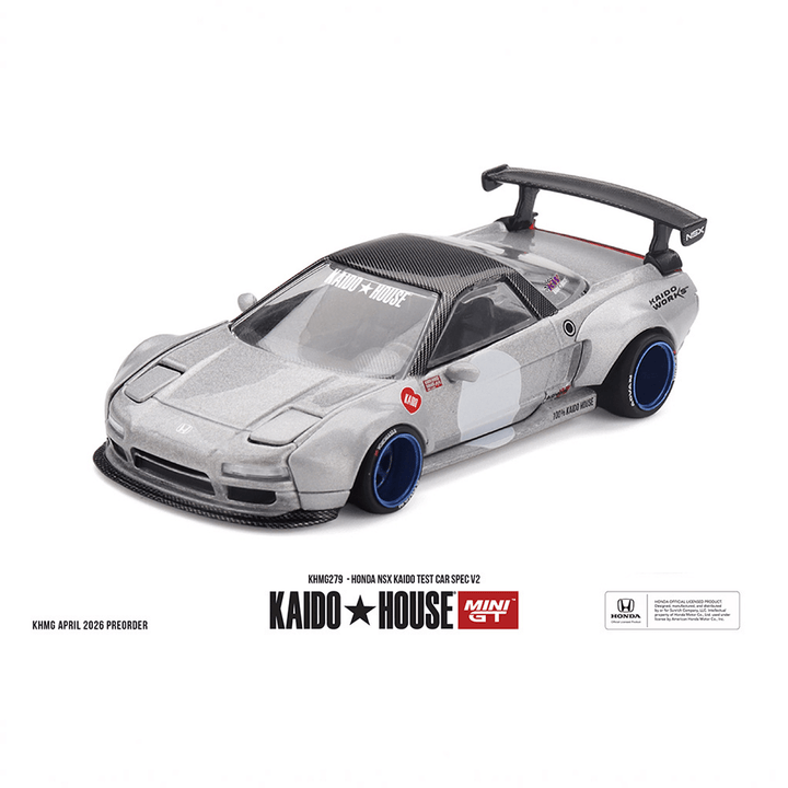 *Pre-Order* Kaido House x Mini GT - Honda NSX Kaido Test Car Spec V2 – Silver w/ Carbon *Sealed, Possibility of a Chase* - Top CollectiblesDiecastMini GT