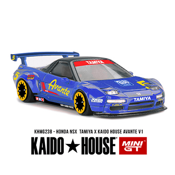 *Pre - Order* Kaido House x Mini GT - Honda NSX Tamiya X Kaido House Avante V1 - Blue *Sealed, Possibility of a Chase* - Top CollectiblesDiecastMini GT