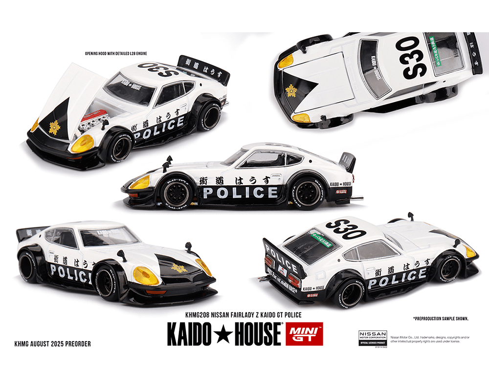 Kaido House x Mini GT - Nissan Fairlady Z Kaido GT Police *Sealed Kaido House x Mini GT - Nissan Fairlady Z Kaido GT Police *Sealed