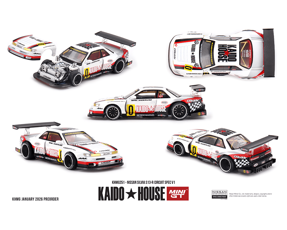 *Pre - Order* Kaido House x Mini GT - Nissan Silvia S13 - R Circuit Spec V1 *Sealed, Possibility of a Chase* - Top CollectiblesDiecastMini GT