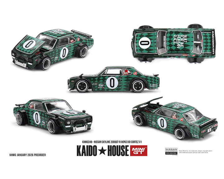 *Pre - Order* Kaido House x Mini GT - Nissan Skyline 2000GT - R (KPGC10) Cortez V1 *Sealed, Possibility of a Chase* - Top CollectiblesDiecastMini GT
