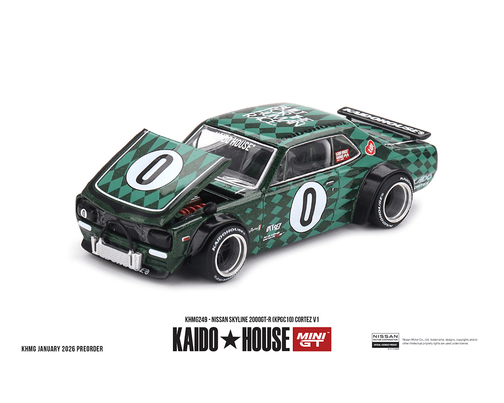 *Pre - Order* Kaido House x Mini GT - Nissan Skyline 2000GT - R (KPGC10) Cortez V1 *Sealed, Possibility of a Chase* - Top CollectiblesDiecastMini GT