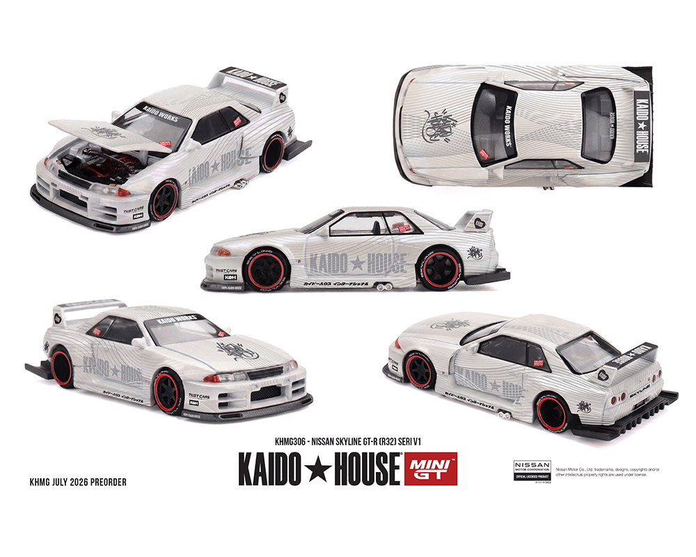 *Pre-Order* Kaido House x Mini GT - Nissan Skyline GT-R (R32) SERI V1 *Sealed, Possibility of a Chase* - Top CollectiblesDiecastMini GT