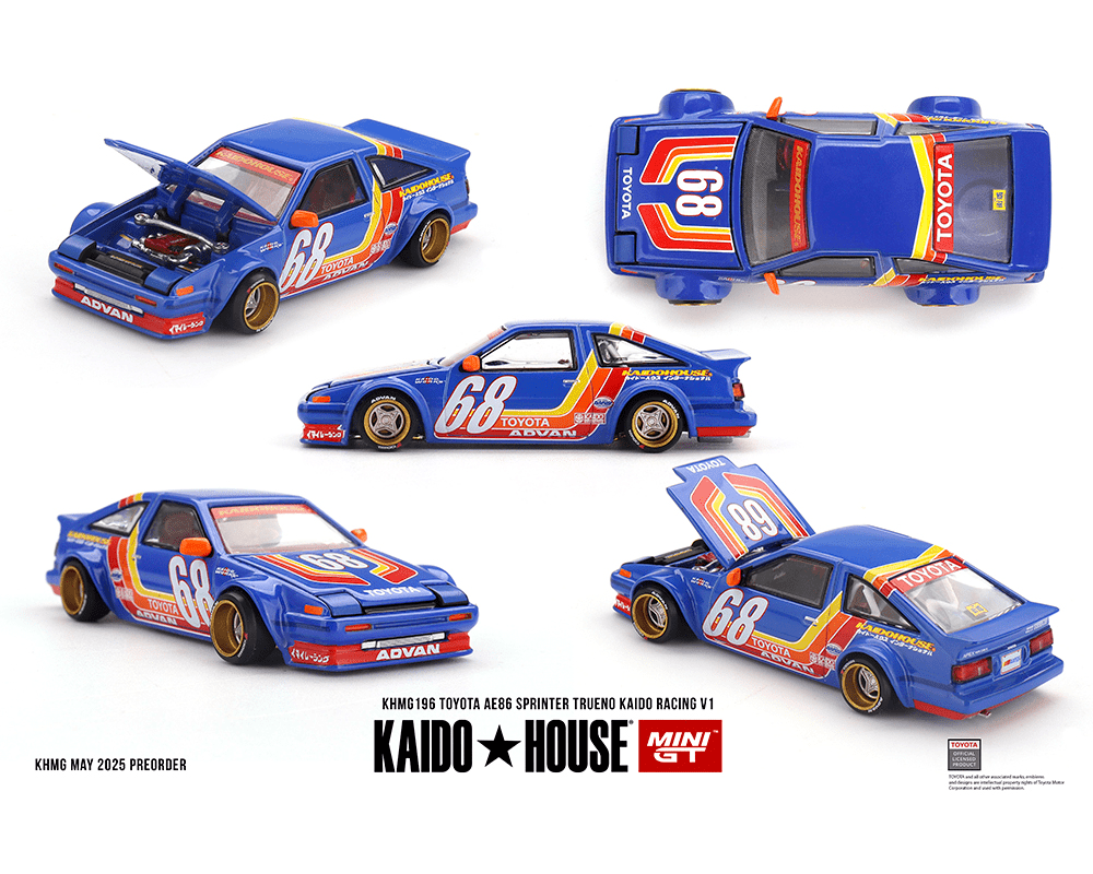 Kaido House x Mini GT - Toyota AE86 Sprinter Trueno Kaido Racing Kaido House x Mini GT - Toyota AE86 Sprinter Trueno Kaido Racing
