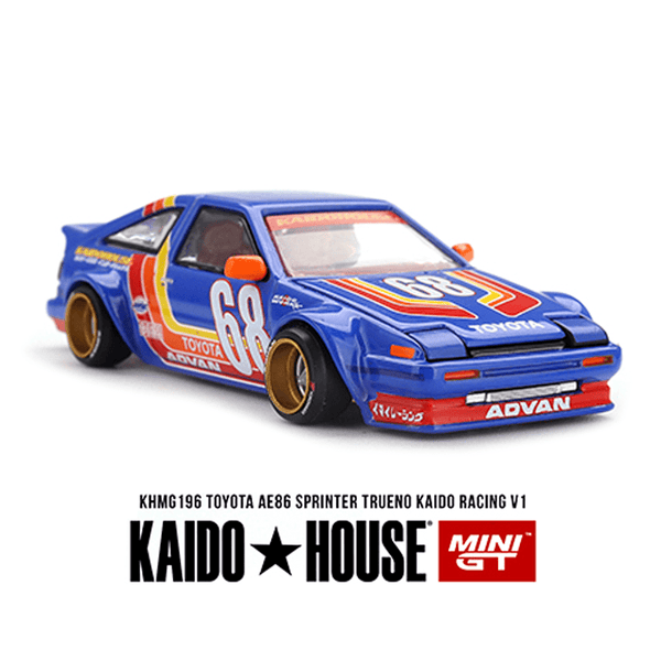 *Pre - Order* Kaido House x Mini GT - Toyota AE86 Sprinter Trueno Kaido Racing V1 - Blue *Sealed, Possibility of a Chase* - Top CollectiblesDiecastMini GT