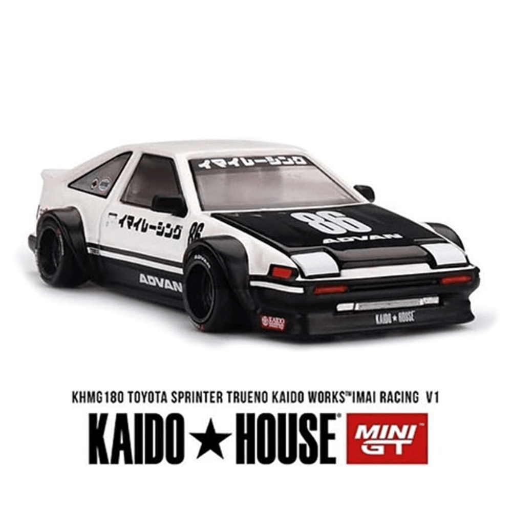 *Pre - Order* Kaido House x Mini GT - Toyota AE86 Sprinter Trueno Kaido Street V1 - White *Sealed, Possibility of a Chase* - Top CollectiblesDiecastMini GT