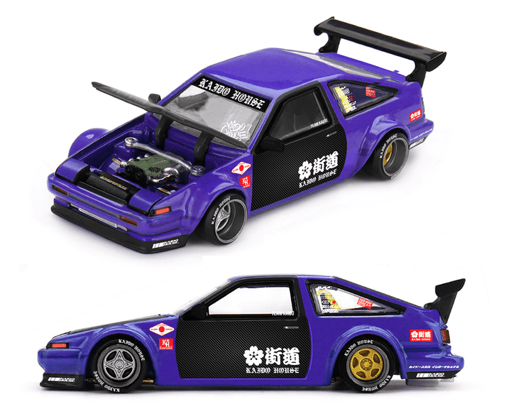 *Pre - Order* Kaido House x Mini GT - Toyota AE86 Sprinter Trueno TOUGE V1 - Blue *Sealed, Possibility of a Chase* - Top CollectiblesDiecastMini GT