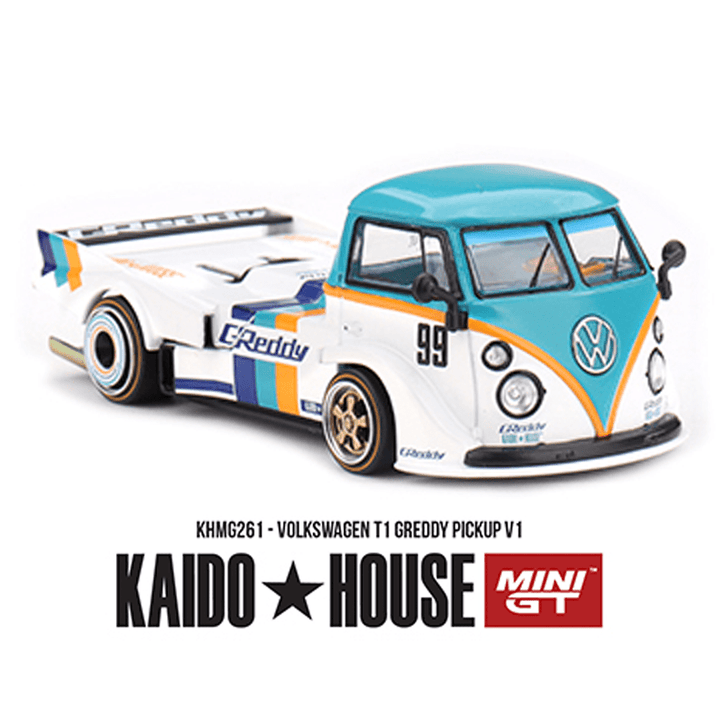 *Pre - Order* Kaido House x Mini GT - Volkswagen T1 GReddy Pickup V1 *Sealed, Possibility of a Chase* - Top CollectiblesDiecastMini GT