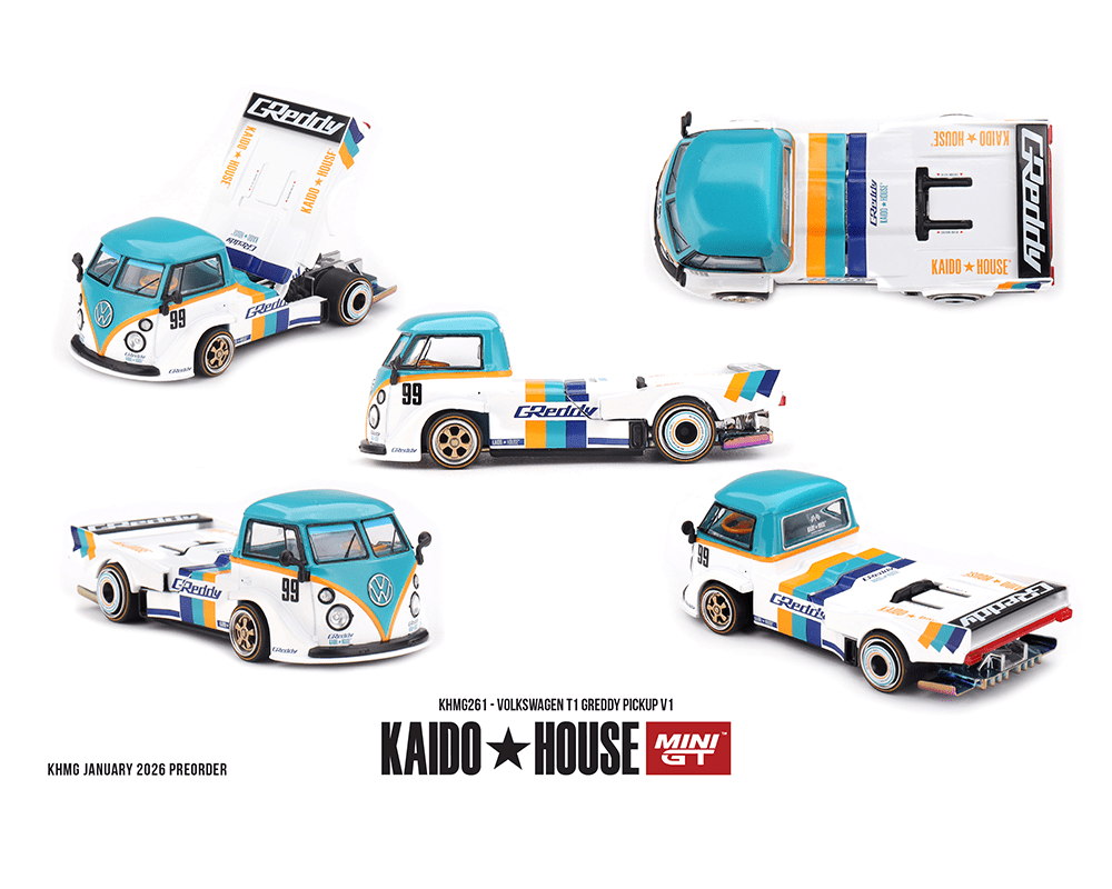*Pre - Order* Kaido House x Mini GT - Volkswagen T1 GReddy Pickup V1 *Sealed, Possibility of a Chase* - Top CollectiblesDiecastMini GT
