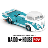 *Pre - Order* Kaido House x Mini GT - Volkswagen T1 KAIDO WORKS V1 – Turquoise/White *Sealed, Possibility of a Chase* - Top CollectiblesDiecastMini GT
