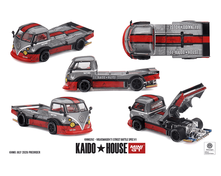 *Pre-Order* Kaido House x Mini GT - Volkswagen T1 Street Battle Spec V1 *Sealed, Possibility of a Chase* - Top CollectiblesDiecastMini GT