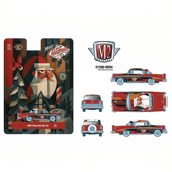 *Pre-Order* M2 Machines - 1956 Chevrolet Bel Air Christmas Special Edition – Hobby Exclusive - Top CollectiblesDiecastM2 Machines