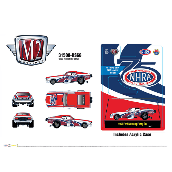 *Pre - Order* M2 Machines - 1969 Ford Mustang Funny Car 75th Anniversary of NHRA – Hobby Exclusive - Top CollectiblesDiecastM2 Machines