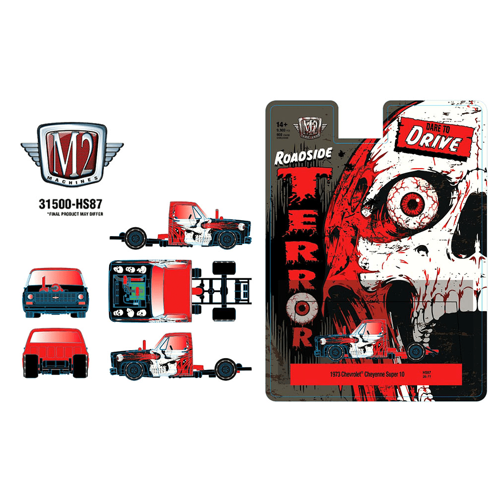 *Pre-Order* M2 Machines - 1973 Chevrolet Cheyenne Super 10 Dare To Drive Terror Series – Red – Hobby Exclusive - Top CollectiblesDiecastM2 Machines