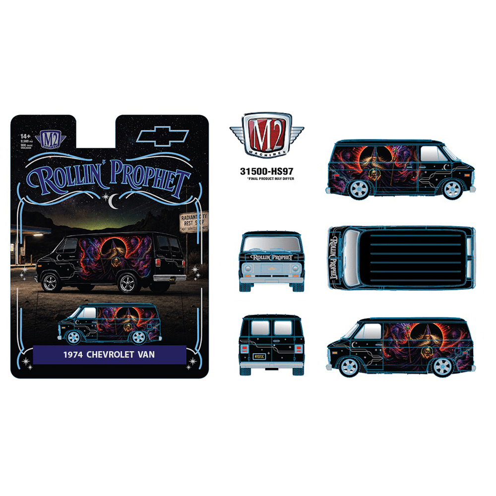 *Pre-Order* M2 Machines - 1974 Chevrolet van Rollin Prophet Special Edition – Hobby Exclusive - Top CollectiblesDiecastM2 Machines